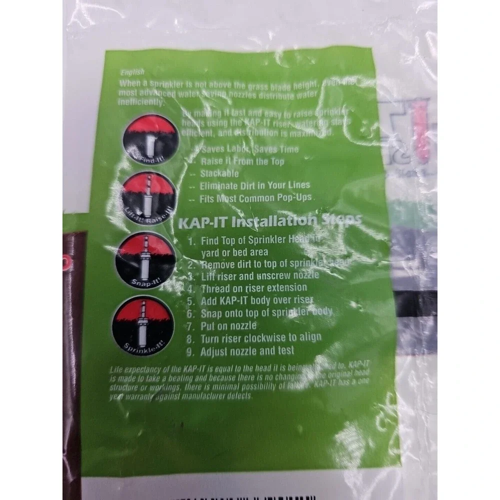 KAP-IT Pop-up reclaimed riser extension from the top of sprinkler 1-1/2 ( 2PK)